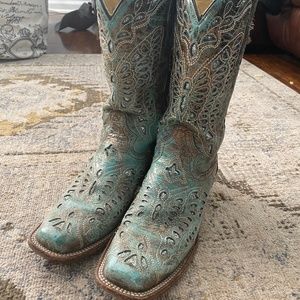 Women’s Corral Bronze & Turquoise Boots
